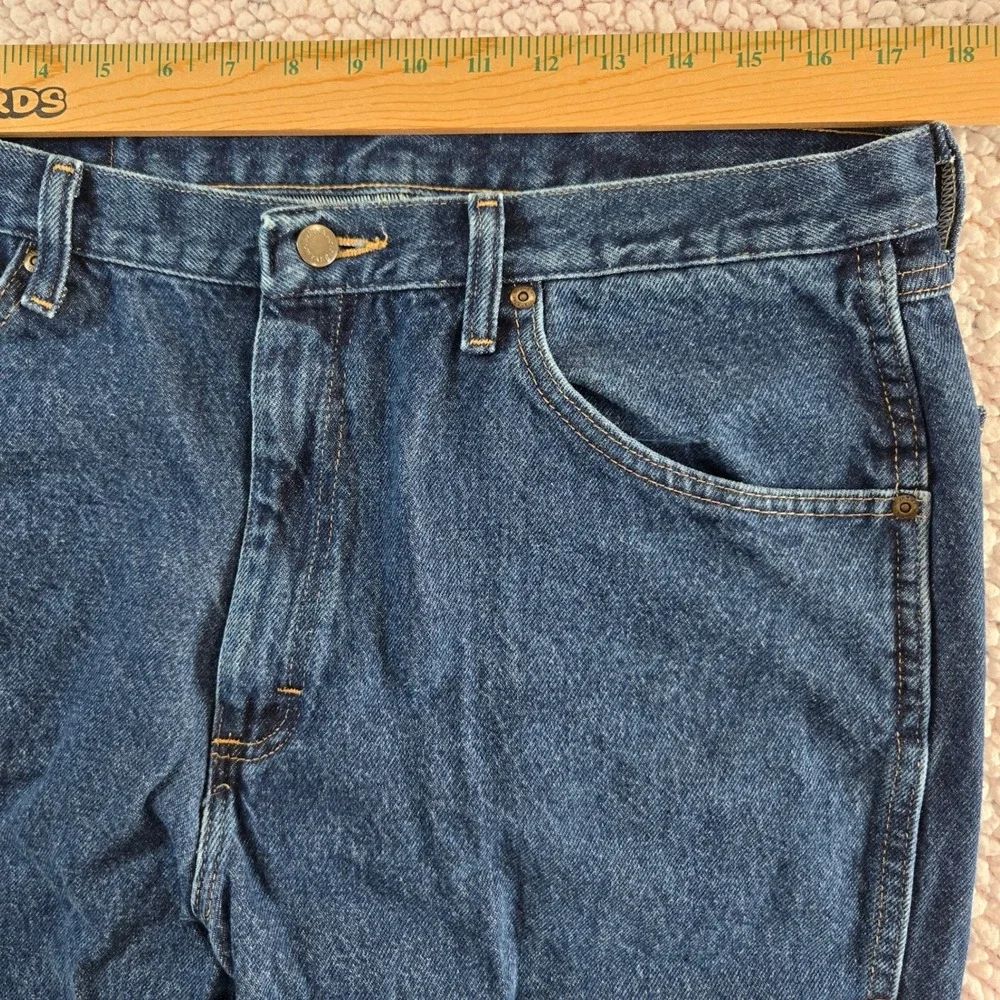 Wrangler Premium Quality Dark Wash Regular Fit‎ Heavy Jeans Mens 36x34 (33.5)